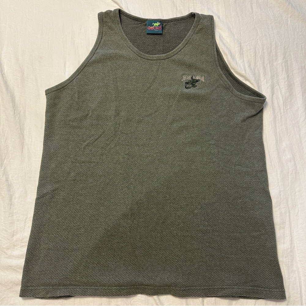 Vintage Gecko Hawaii 90s Men's Tank Top Large
